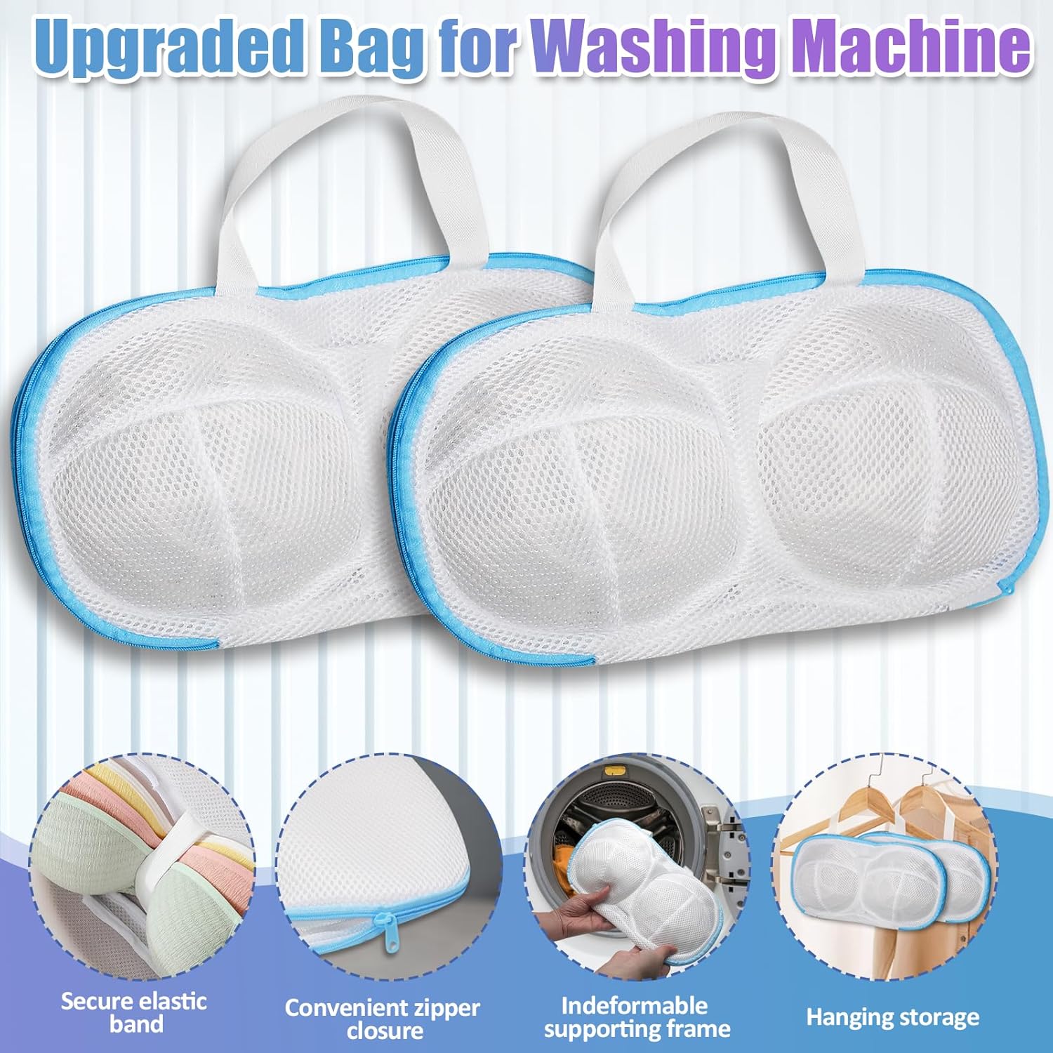 Multi Pack Underwear - 2-Pack Bra Wash Bags- Non-Deform Lingerie