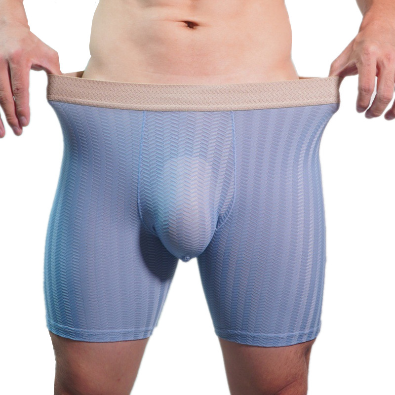 Mens Boxer Shorts Homme Nylon  - Long Leg Trunk Men avaliação e preço
