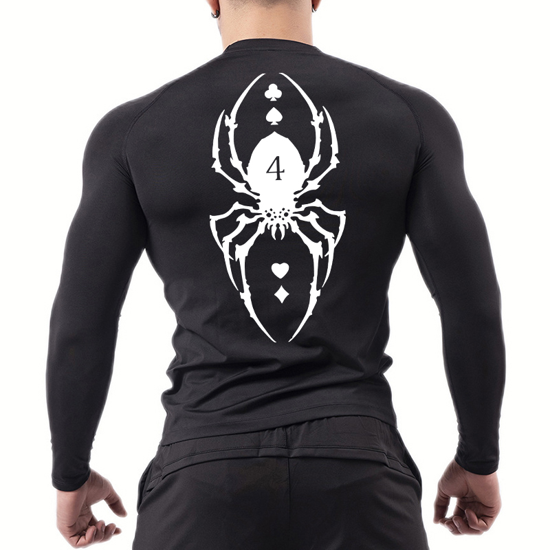 Spider Print Compression Shirt - Base Layer Top avaliação e preço