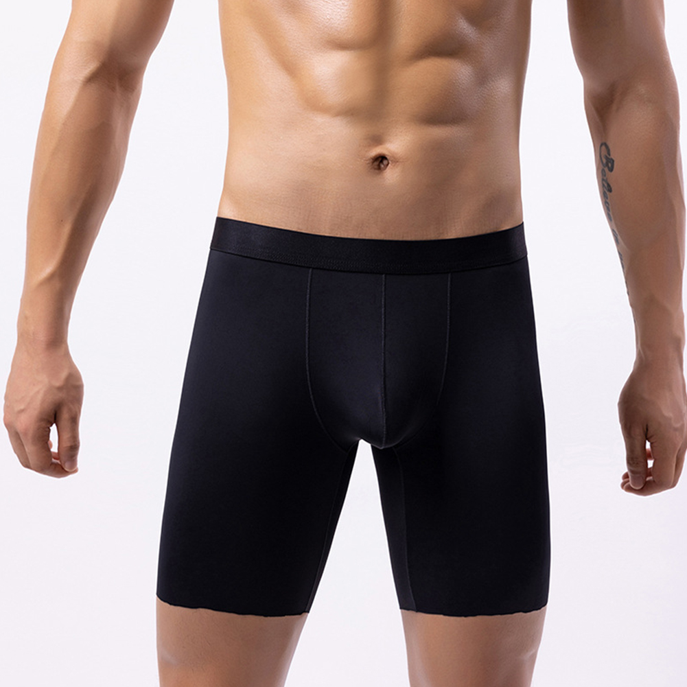 Men Ice Silk Long Leg Shorts B - Long Leg Trunk Men avaliação e preço