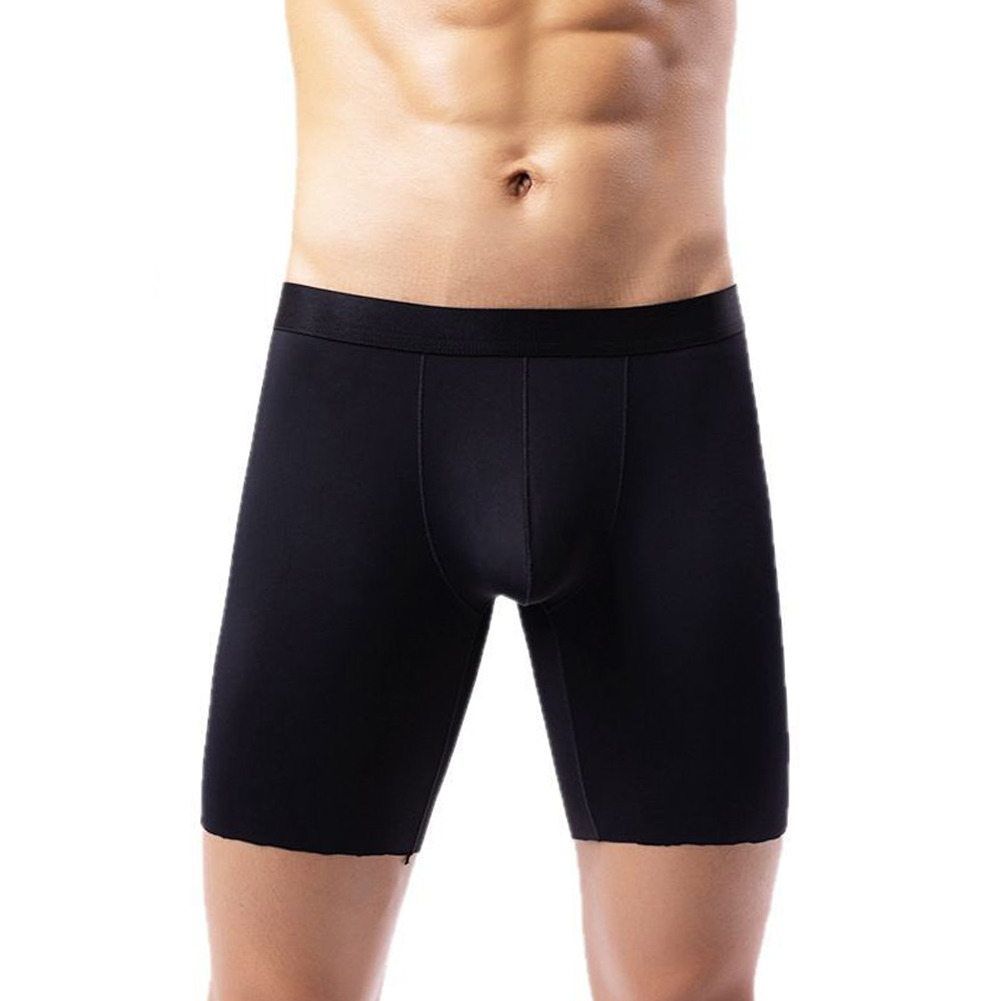 Men Ice Silk Long Leg Shorts B - Long Leg Trunk Men avaliação e preço
