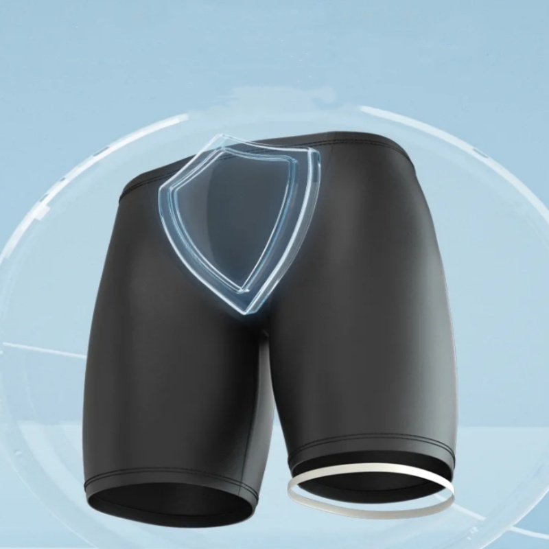 Men Boxers Shorts Silicone PU  - Pouch Boxer Pouch avaliação e preço