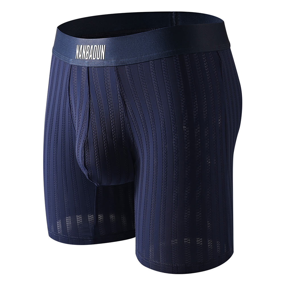 Men Ice Silk Long Leg Shorts B - Long Leg Trunk Men avaliação e preço