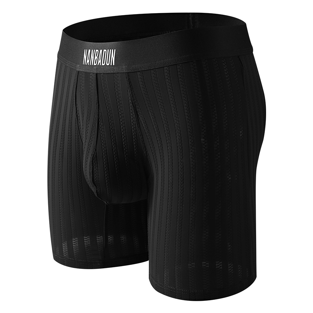 Men Ice Silk Long Leg Shorts B - Long Leg Trunk Men avaliação e preço