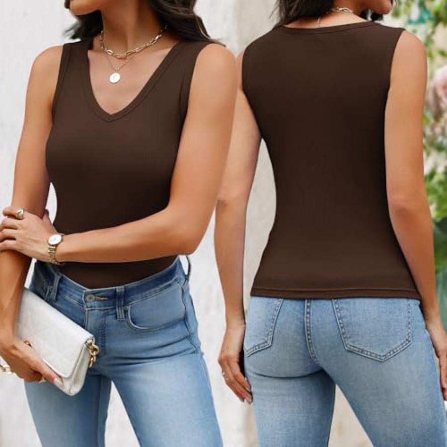 Chulianyouhuo Womens Sleeveles - Tank Top Ribbed avaliação e preço