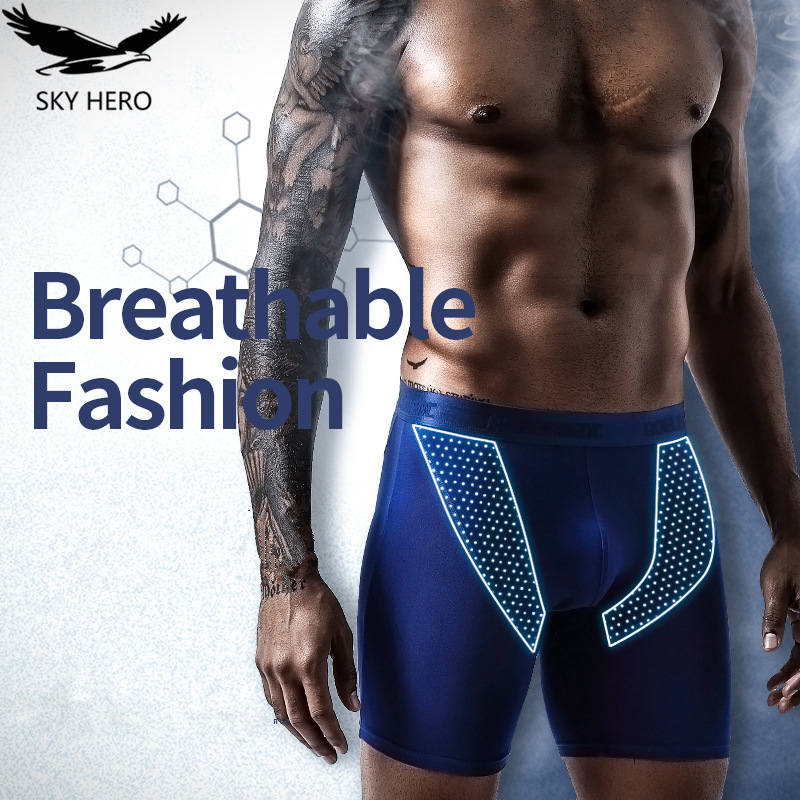2pcs/Lot underpants leg up lon - Long Leg Trunk Men avaliação e preço