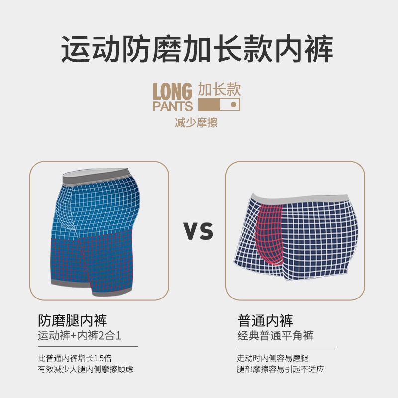 2pcs/Lot underpants leg up lon - Long Leg Trunk Men avaliação e preço