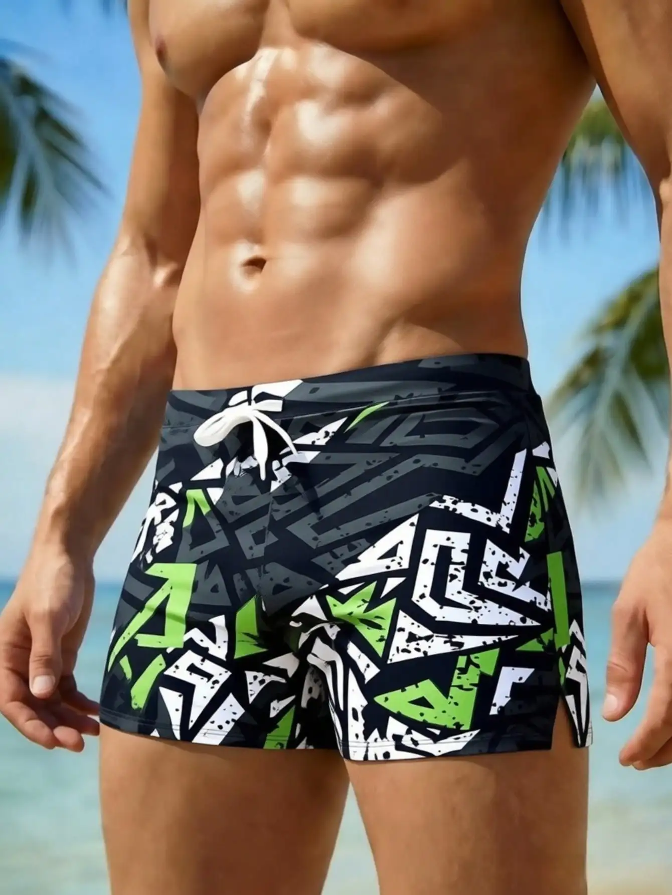 Men's Fashion Printed Pattern  - Bamboo Fiber Trunk avaliação e preço