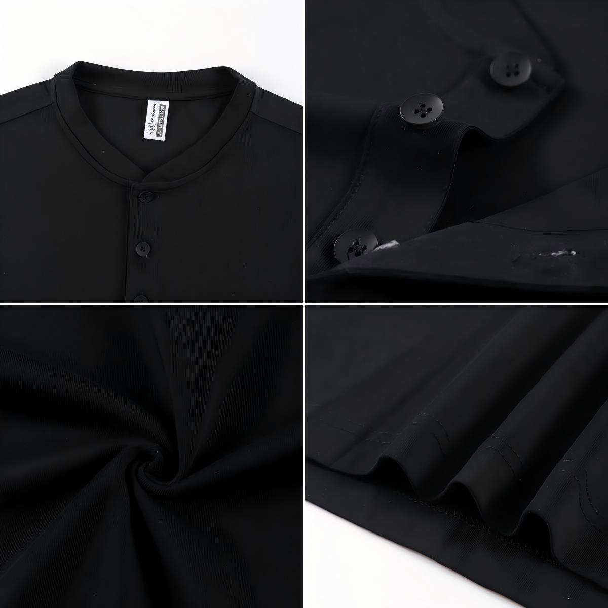 2026 NEW Solid Cotton Henley S - Undershirt Crew Neck avaliação e preço