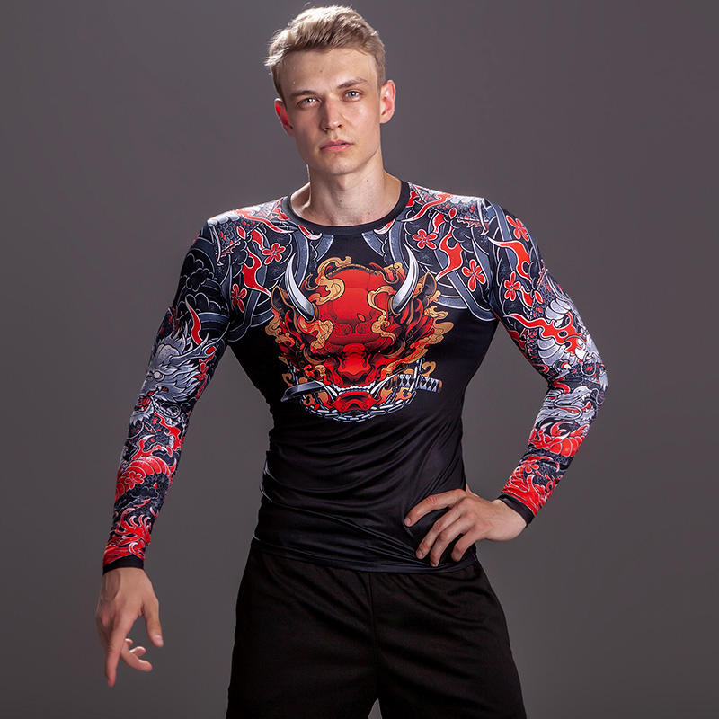 2/3PCS Men Jiu jitsu Tracksuit - Compression Long Pant avaliação e preço