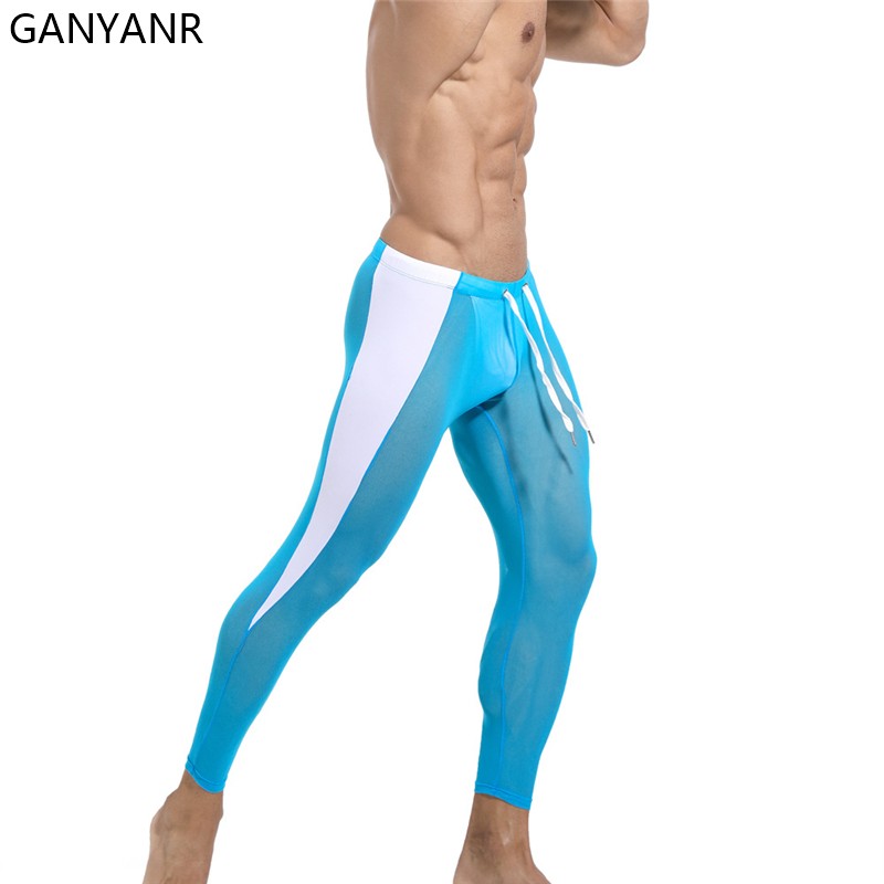 GANYANR Running Tights Men Com - Compression Long Pant avaliação e preço