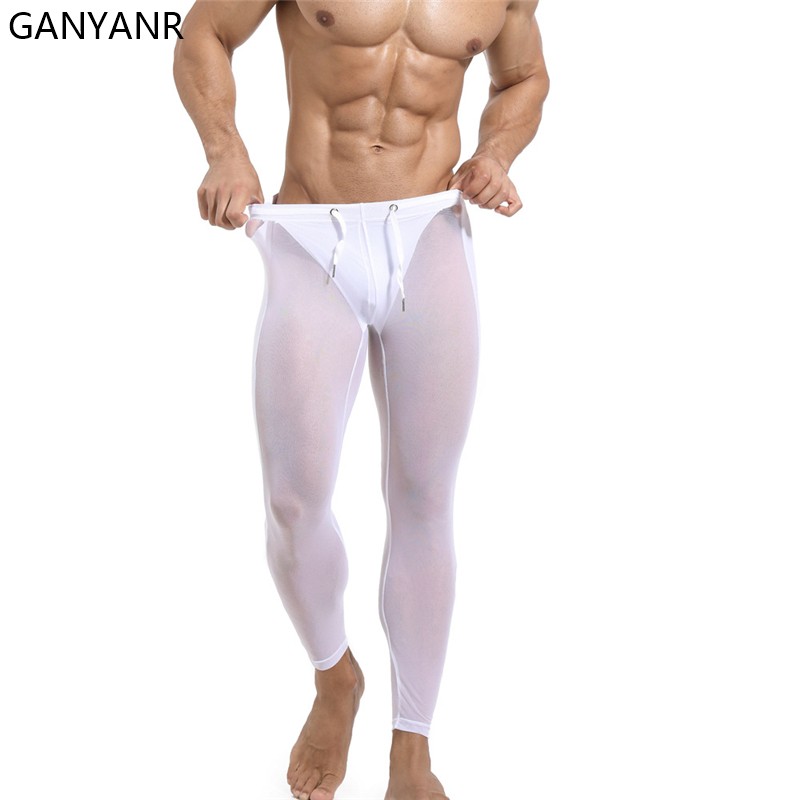 GANYANR Running Tights Men Com - Compression Long Pant avaliação e preço