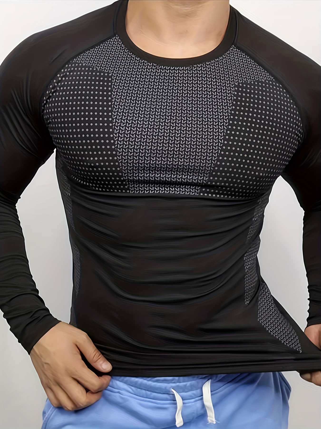 Men's autumn and winter thick  - T Shirt Tight Fit avaliação e preço