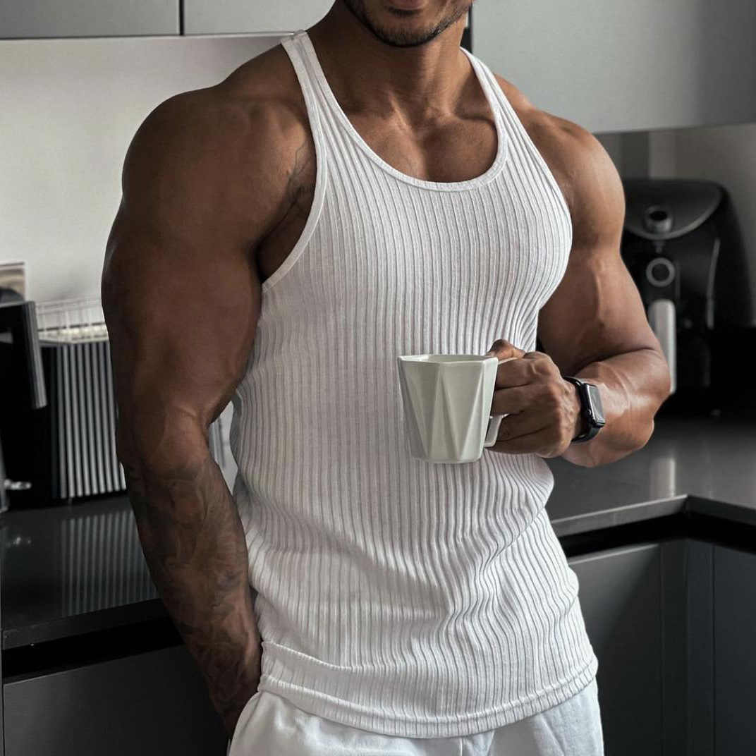 2024 Summer new men V-neck Ves - Undershirt Crew Neck avaliação e preço