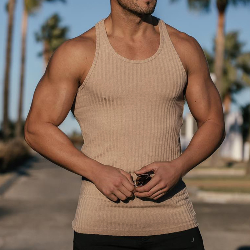 2024 Summer new men V-neck Ves - Undershirt Crew Neck avaliação e preço