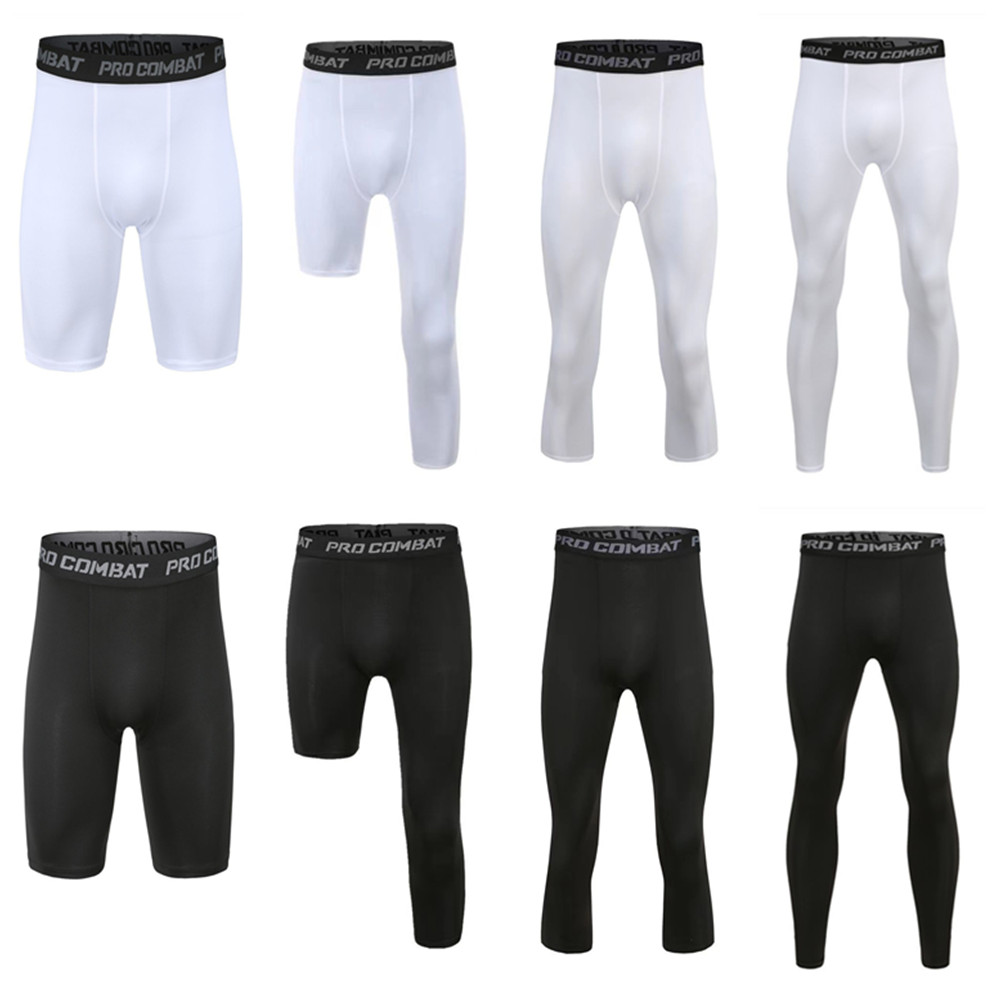 Men Gym Sportswear Muscle Body - Compression Long Pant avaliação e preço