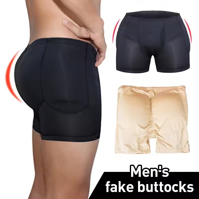Men Padded Hip Enhancer Booty  - Boxer Brief Pack Cotton avaliação e preço