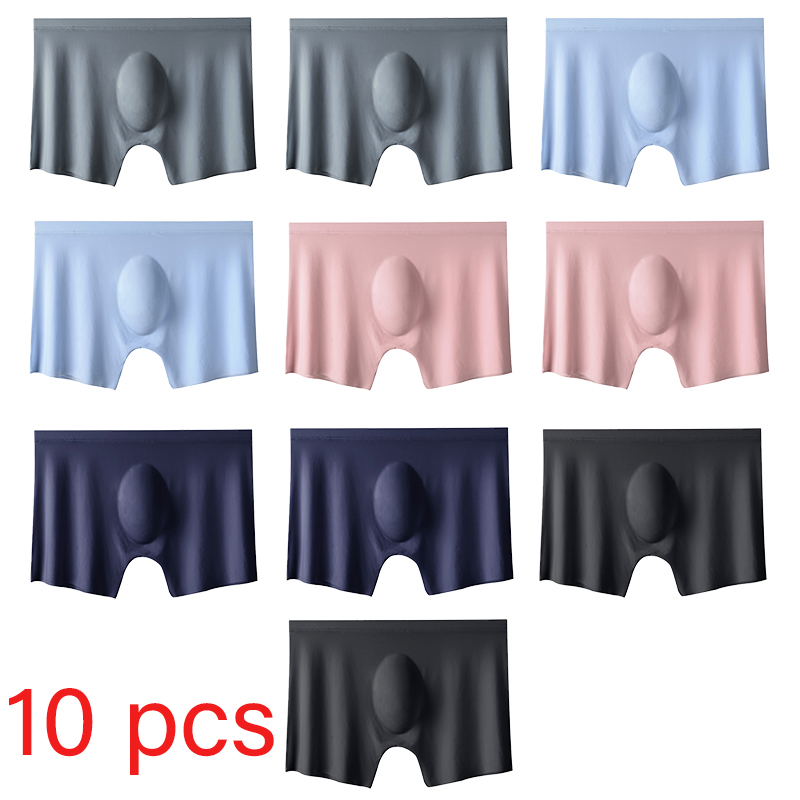 10 Pcs/Lot Men's Summer Ice Si - Multi Pack Underwear avaliação e preço