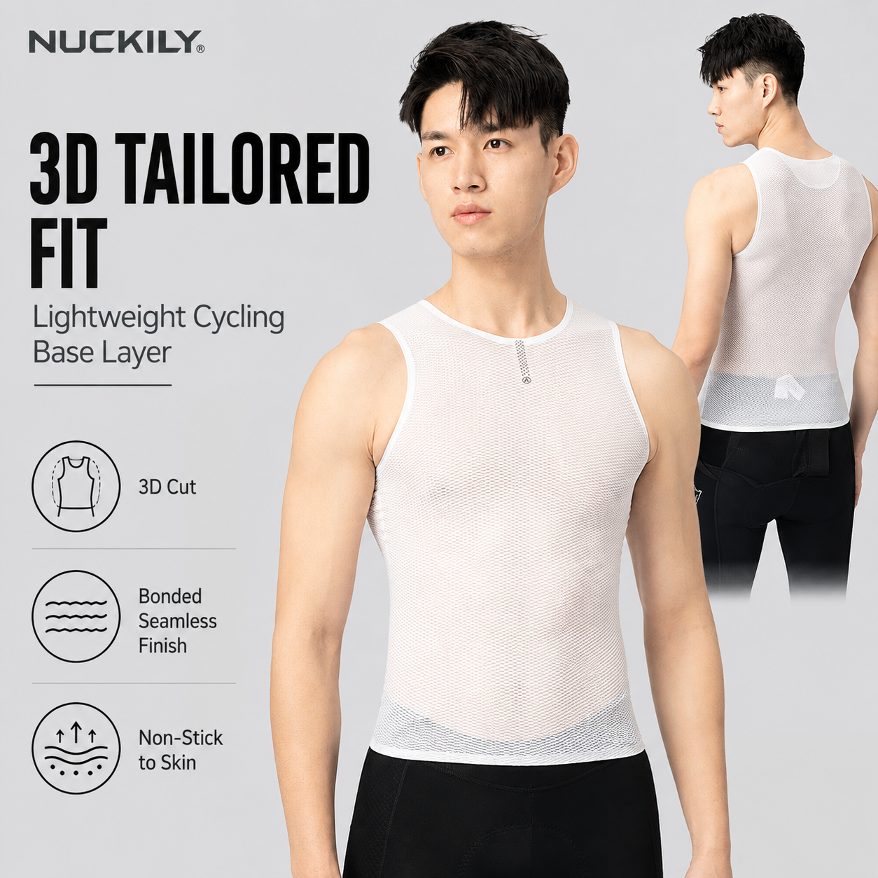 NUCKILY Men Cycling Base Layer - Sleeveless Undershirt avaliação e preço