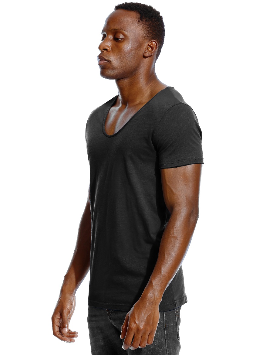 Scoop Neck T Shirt for Men Low - Undershirt Crew Neck avaliação e preço