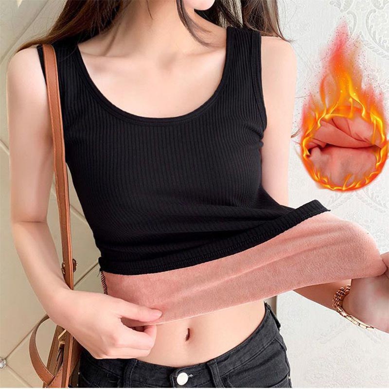Thermal Vest Women Sexy Winter - Undershirt Crew Neck avaliação e preço