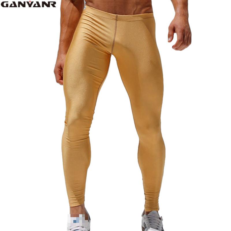 GANYANR Running Tights Men Com - Compression Long Pant avaliação e preço