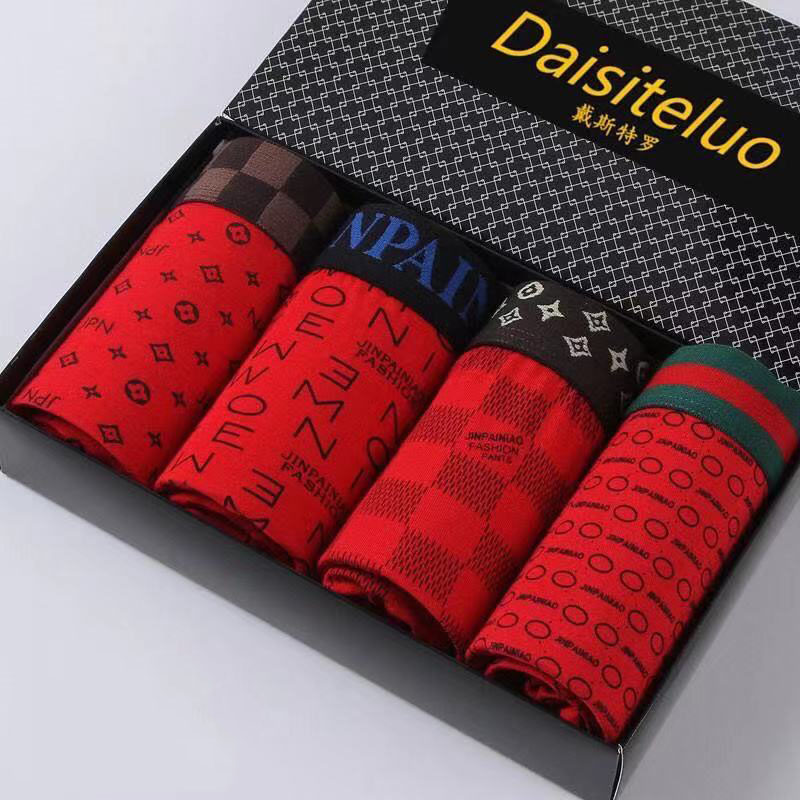 4pcs / Mens Underwear Shorts B - Boxer Brief Pack Cotton avaliação e preço