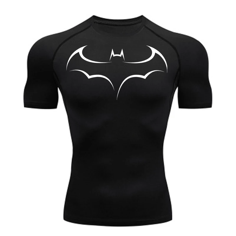 Bat Printed Men's Tight T-Shir - T Shirt Tight Fit avaliação e preço