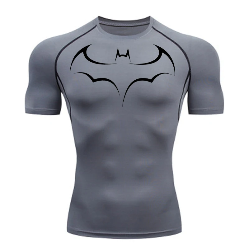 Bat Printed Men's Tight T-Shir - T Shirt Tight Fit avaliação e preço