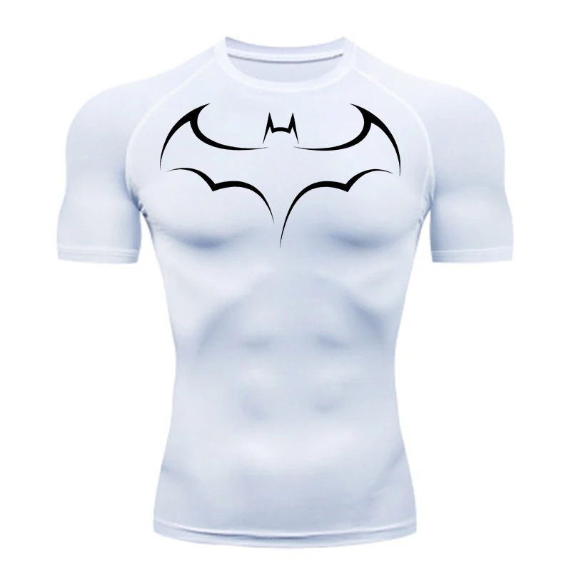 Bat Printed Men's Tight T-Shir - T Shirt Tight Fit avaliação e preço