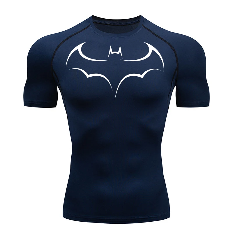 Bat Printed Men's Tight T-Shir - T Shirt Tight Fit avaliação e preço
