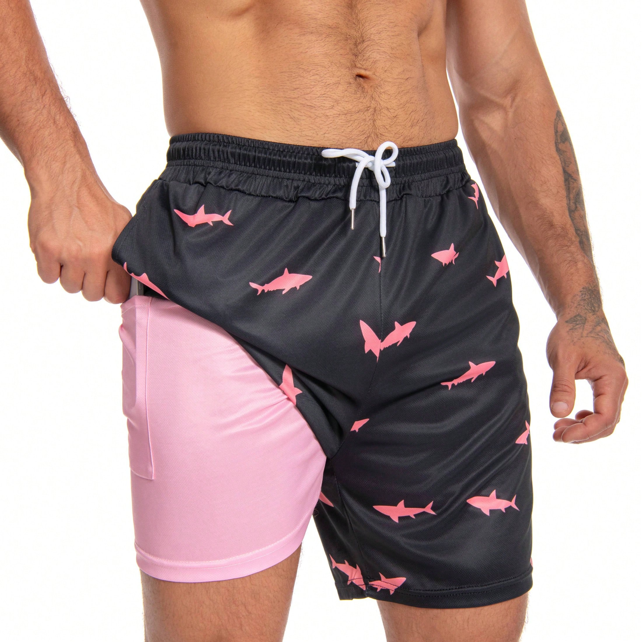 Mens Swim Trunks With Compress - Trunk Breathable Men avaliação e preço