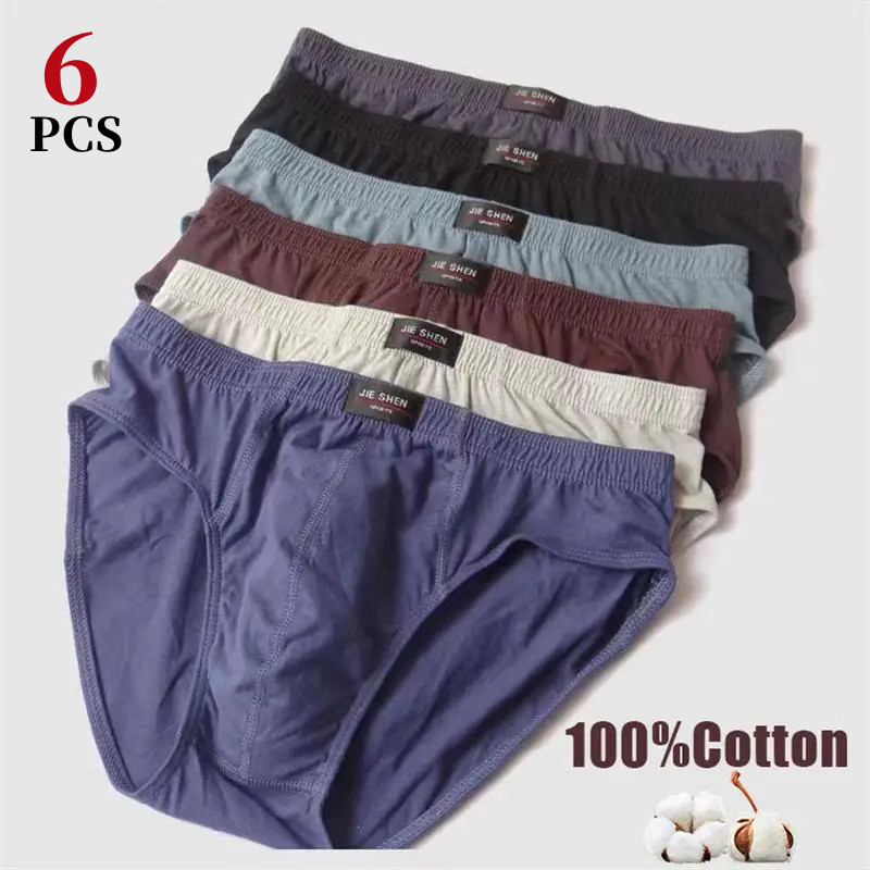 6Pcs/Men's Underwear Cotton Mi - Boxer Brief Pack Cotton avaliação e preço