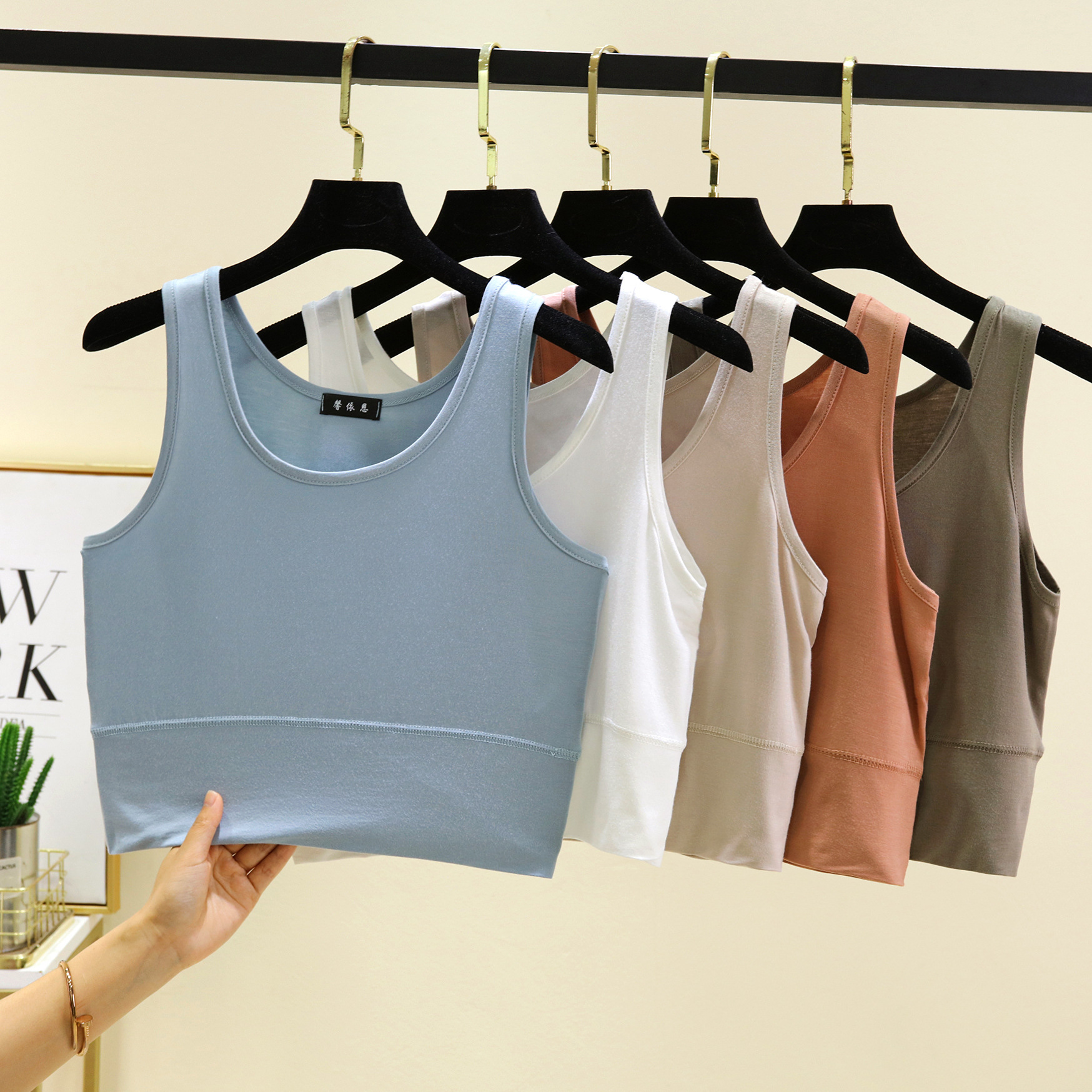 Modal O Neck cropped top Elast - Sleeveless Undershirt avaliação e preço