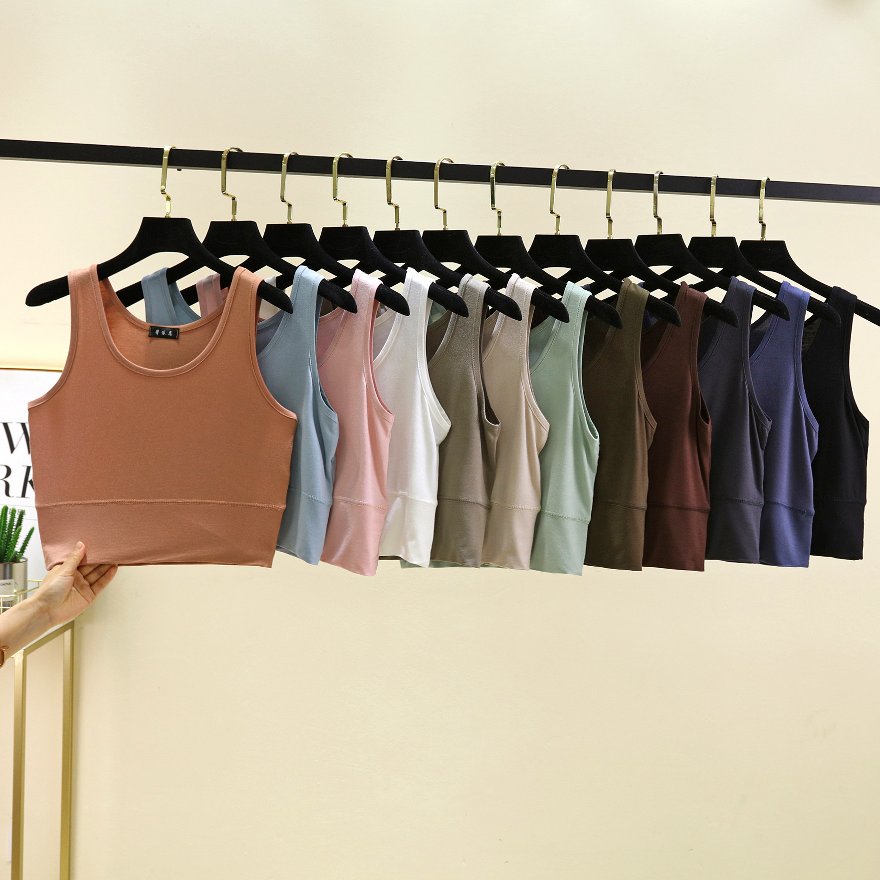 Modal O Neck cropped top Elast - Sleeveless Undershirt avaliação e preço