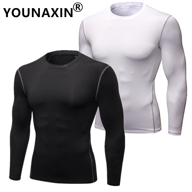 Men's Running Sports Long Slee - T Shirt Tight Fit avaliação e preço