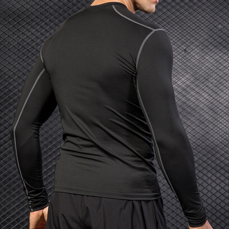 Men's Running Sports Long Slee - T Shirt Tight Fit avaliação e preço