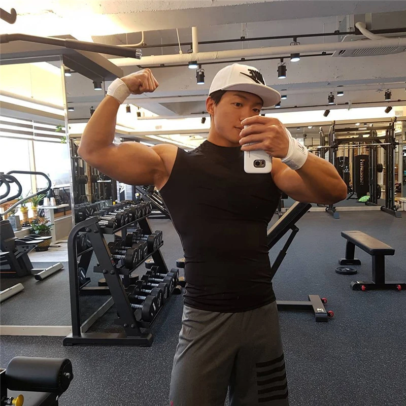 Compression Tight Clothing Gym - Sleeveless Undershirt avaliação e preço