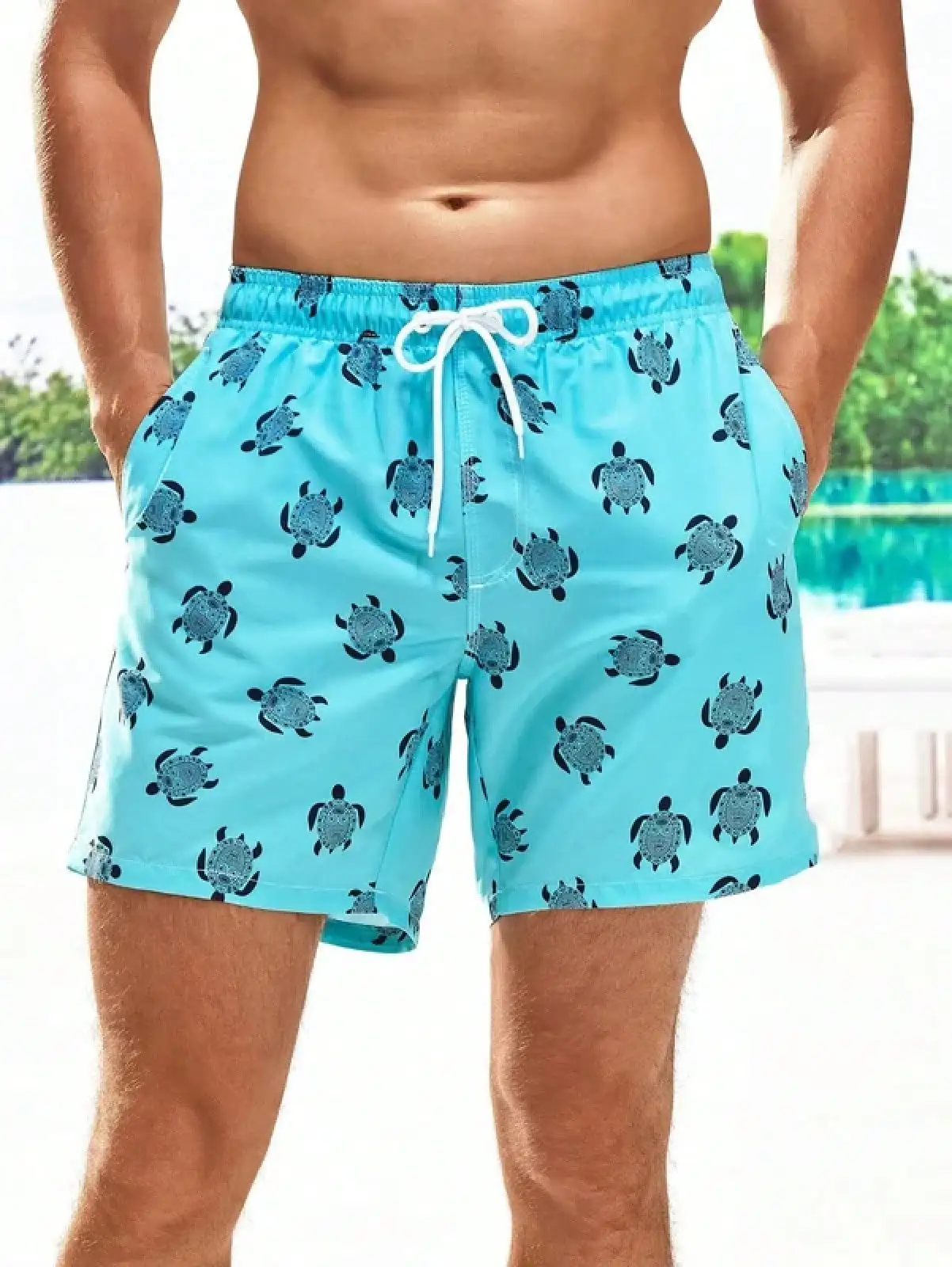 Men's Beach Shorts Summer Fash - Bamboo Fiber Trunk avaliação e preço