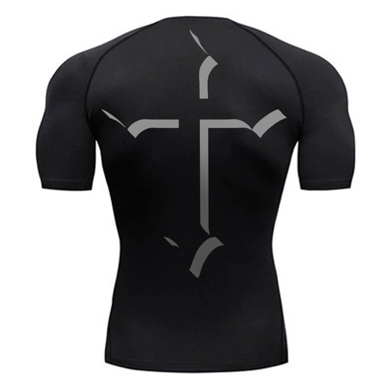 Cross Print Compression Shirt  - Base Layer Top avaliação e preço