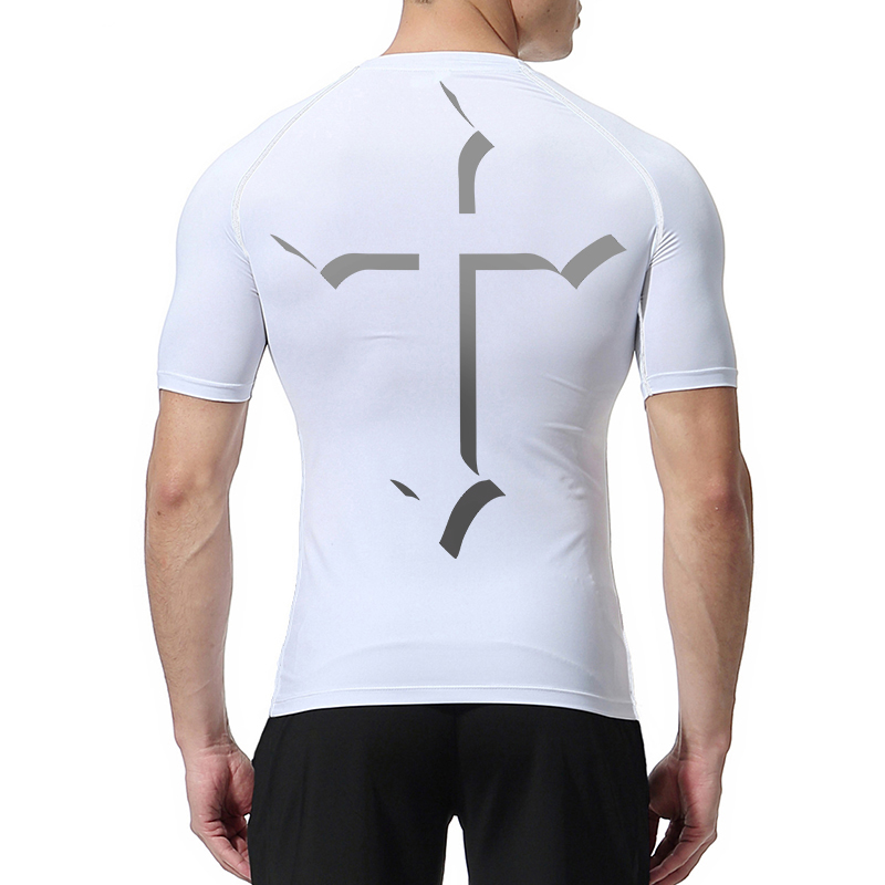 Cross Print Compression Shirt  - Base Layer Top avaliação e preço