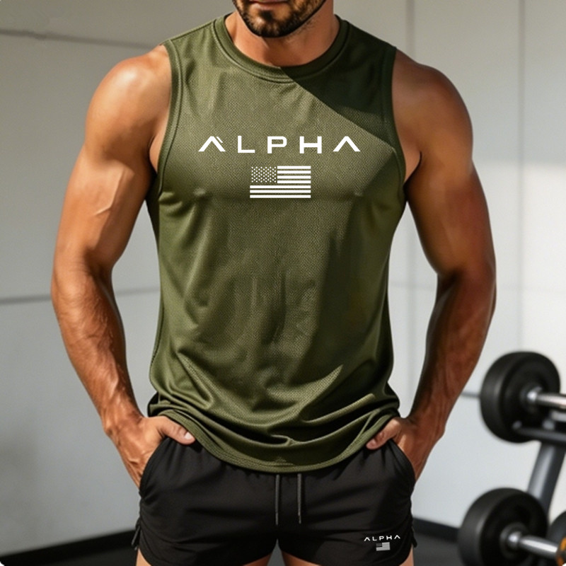 2026 Alpha Men's Printed Round - Sleeveless Undershirt avaliação e preço