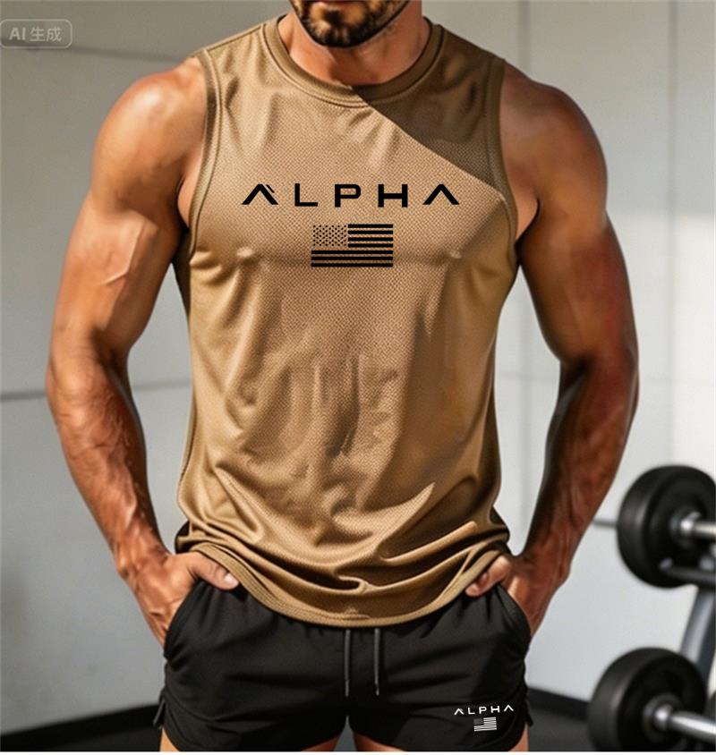 2026 Alpha Men's Printed Round - Sleeveless Undershirt avaliação e preço