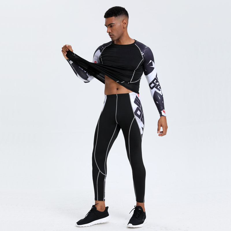 Men's PRO Sports Fitness Suit: - Compression Long Pant avaliação e preço