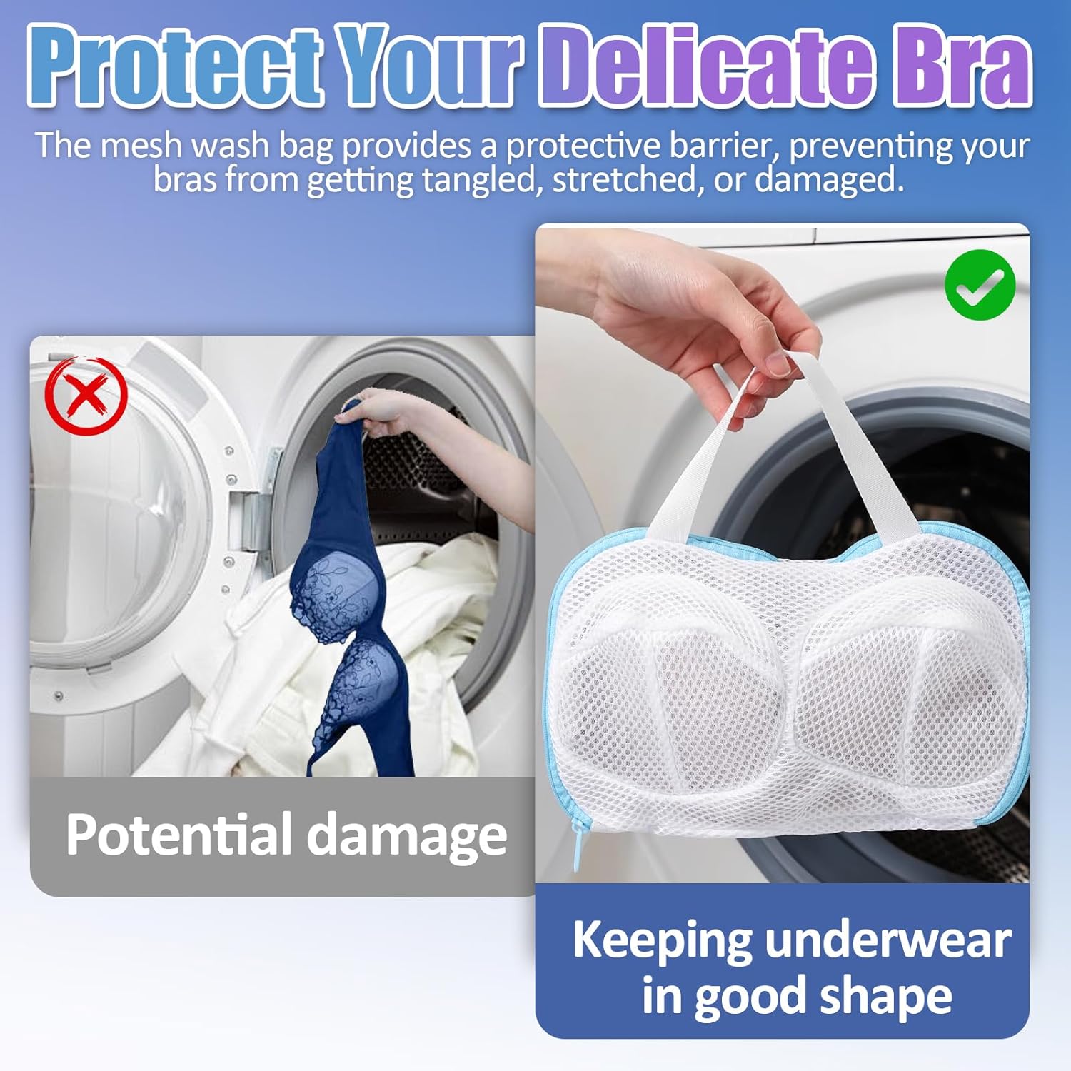 2-Pack Bra Wash Bags- Non-Defo - Multi Pack Underwear avaliação e preço