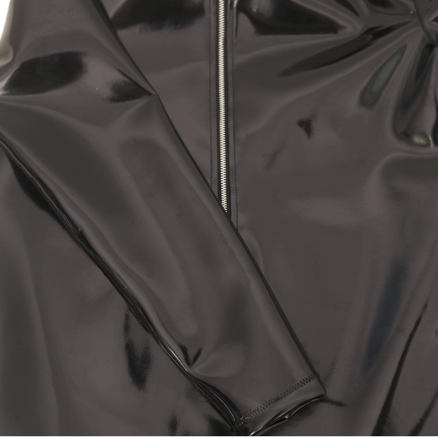Sexy Men PVC Glossy Shiny Long - T Shirt Tight Fit avaliação e preço