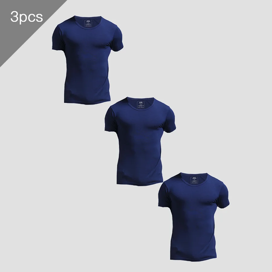 3PCS Men's Summer Short Sleeve - Undershirt Crew Neck avaliação e preço