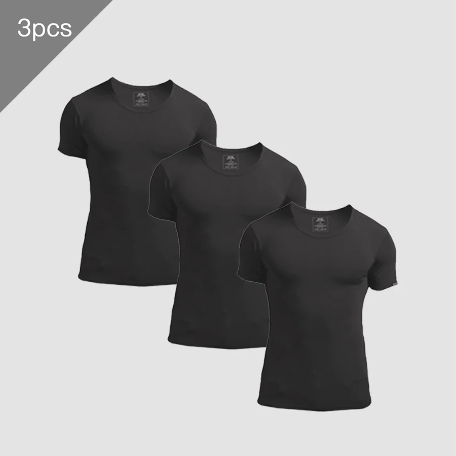 3PCS Men's Summer Short Sleeve - Undershirt Crew Neck avaliação e preço