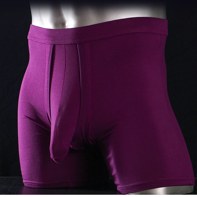 2PCS Mens Long Legs Underwear  - Long Leg Trunk Men avaliação e preço