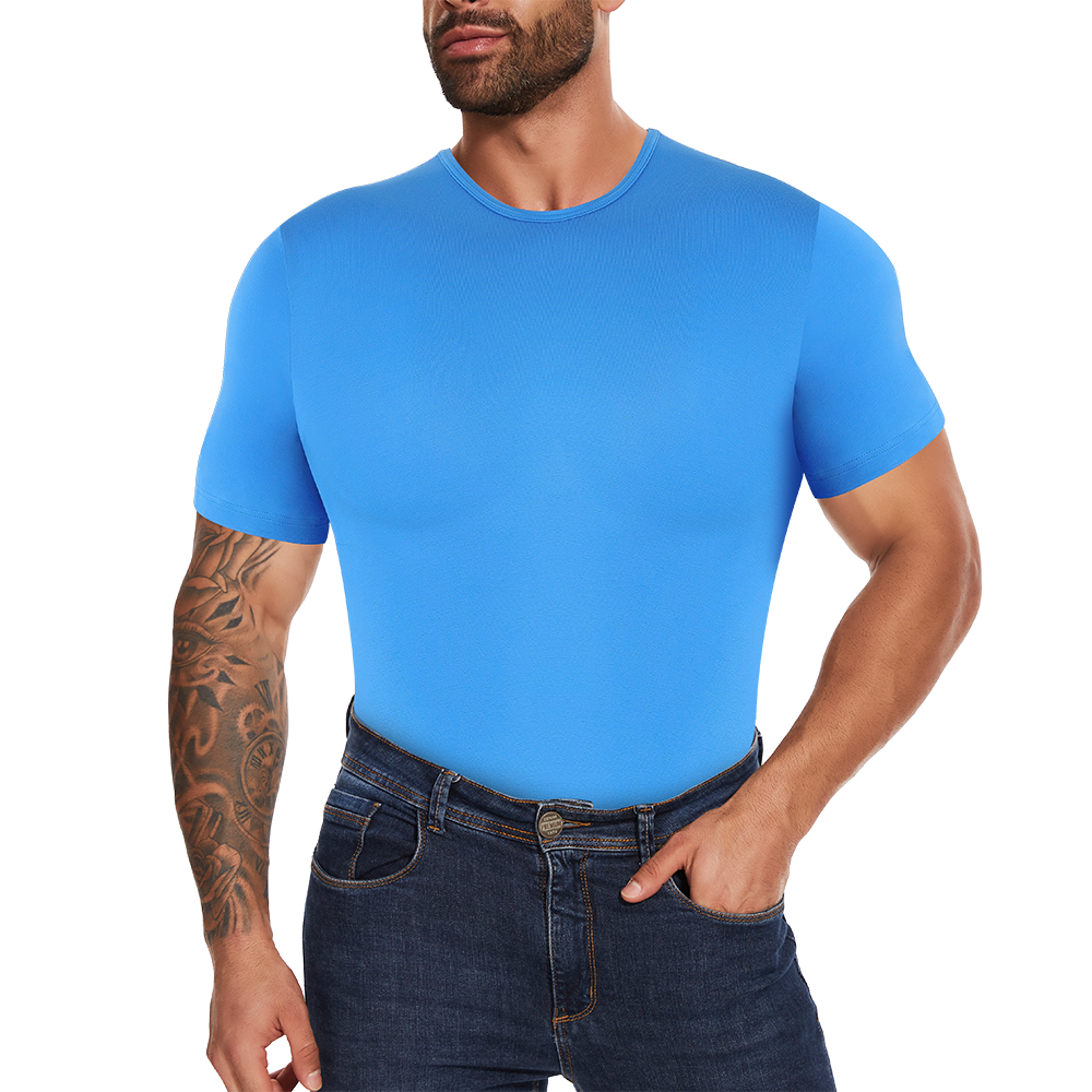 Short Sleeve Full Body Shaper  - Undershirt Crew Neck avaliação e preço